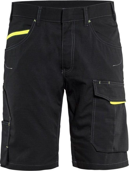 Blåkläder Service short 1499-1330 - Zwart/High Vis Geel - C46