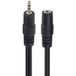 PremiumCord Verlengkabel 2,5 mm, lengte 3 m, bus 2,5 mm stopcontact, AUX-headset-audio-verlengkabel, beschermd, kleur zwart