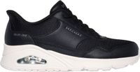 Skechers dames uno nylon/pu slip-in sneakers ZWART