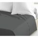 LOVELY HOME Drap plat 100% coton 180x290 cm gris foncé