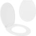 Toiletbril universel en plastique - Blanc - Ajustement confortable