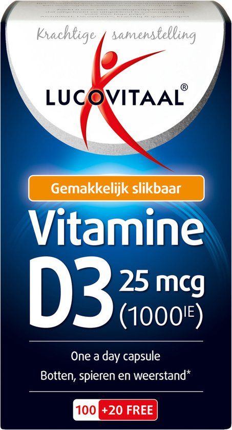 Lucovitaal Vitamine D3 25mcg - 120 Capsules