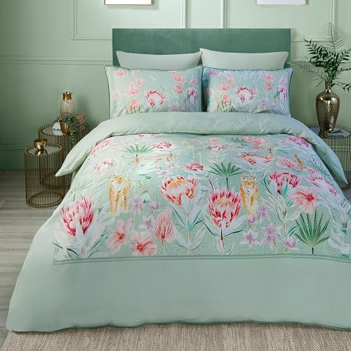 Soiree Tropical Leopard Dekbedovertrekset - Super-kingsize - Groen