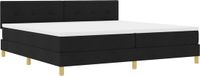 vidaXL Boxspringbed met LED en hoofdeinde Zwart 200 x 200 cm Stof