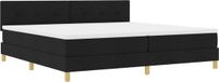 vidaXL Boxspringbed met LED en hoofdeinde Zwart 200 x 200 cm Stof