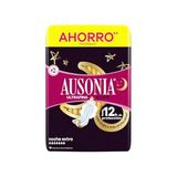 Ausonia Ultradunne maandverband met vleugels, 18 stuks, dubbele afdekking voor en achter, bescherming 's nachts