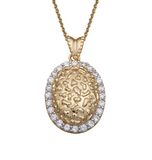 Orphelia Hanger + Ketting Relief Zirconium 45 Stones ZH-4520-Gold