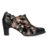 Laura Vita Pumps met hoge voorkant groen / lichtrood / zwart