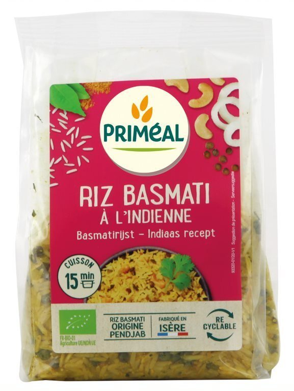 Primeal Basmati rijst indiaase stijl bio 250g