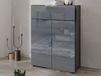 Oaklair Commode OAKLAIR 2 portes et 1 tiroir graphite/gris brillant