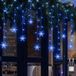 Guirlande lumineuse flocon de neige, 94 LED, rideau lumineux bleu, pour intérieur, 8 modes, IP44, décoration pour Noël, fenêtres, balcon, jardin, fête