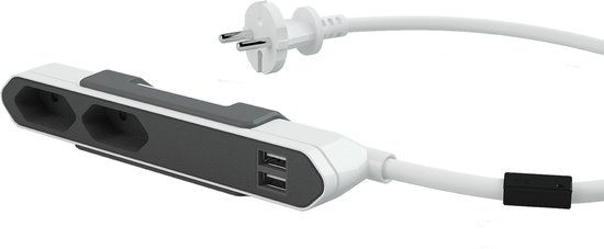 Allocacoc PowerBar USB EU - Grijs