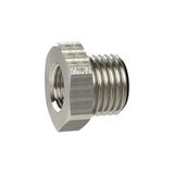 reduceernippel, RIEGLER reduceernippel, korte uitvoering, G 1 a., G 1/2 i., SW 38, messing niet; werkdruk max. 25 bar, bedrijfstemperatuur. Maximale 150 °C.
