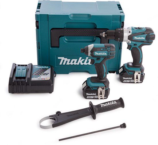 Makita DLX2145MJ 18V Accu Combiset | Klopboormachine + Slagschroevendraaier | 2x 4.0Ah