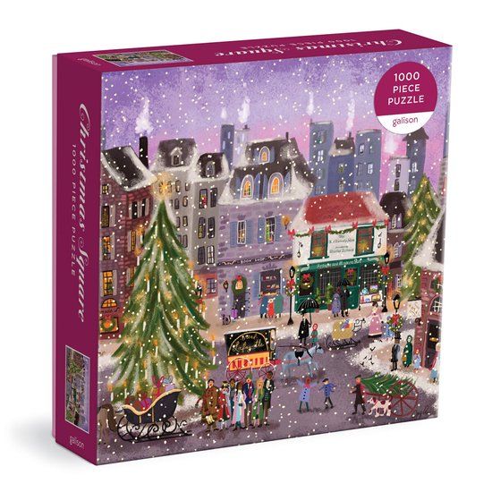Galison 1000 Piece Puzzle in Square Box: Joy Laforme Christmas Square