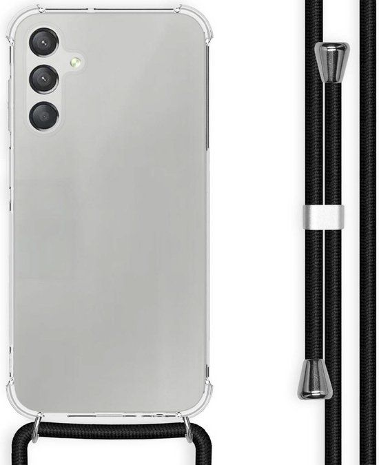 iMoshion Hoesje Samsung Galaxy A15 (4G/5G) - Backcover met koord - Zwart