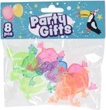 Koopman International BV Uitdeelcadeautjes Kikker, 8st. Roze Plastic