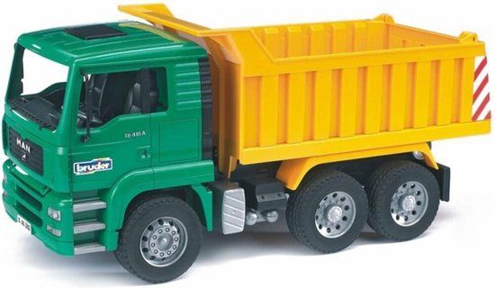Bruder MAN TGA Vrachtwagen met Kiepbak - Groen - 1:16 Schaal