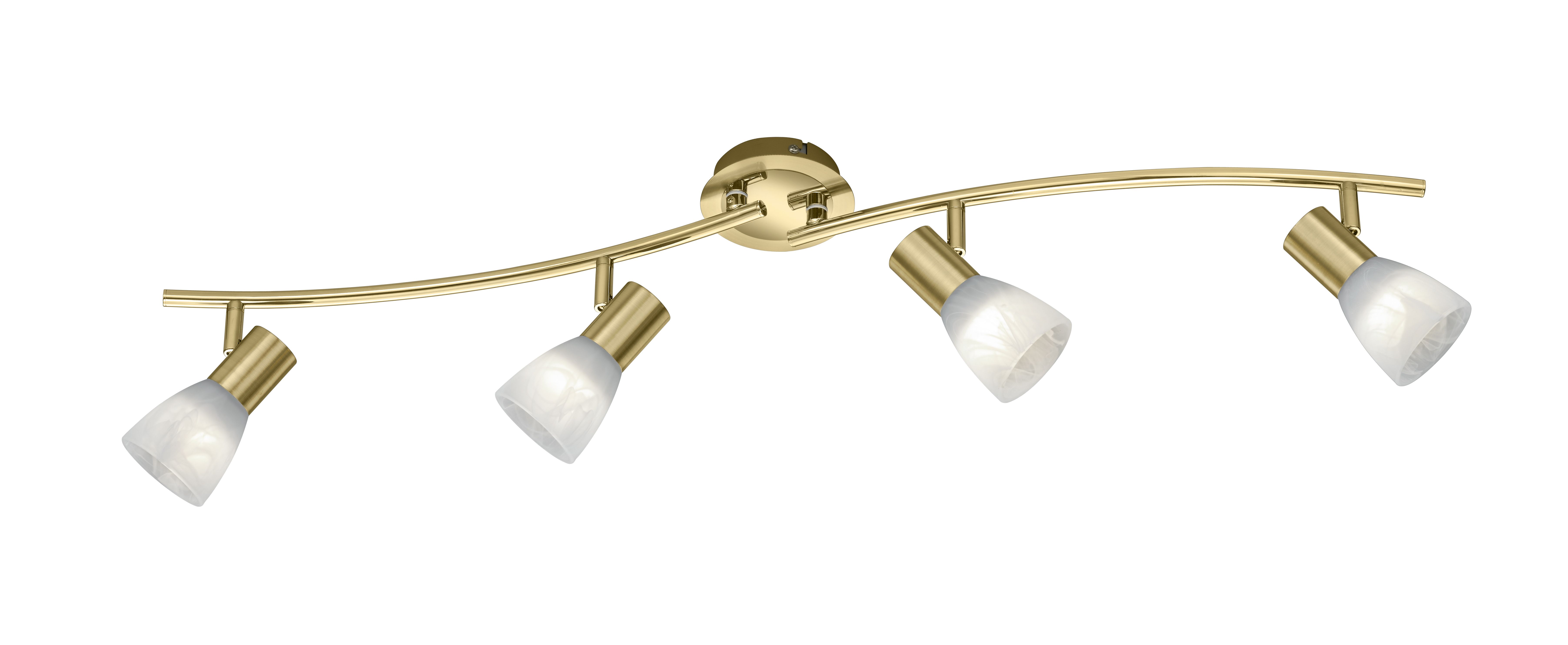 TRIO LEUCHTEN LEVISTO Spotlamp 4 x 6 W 3000 K RVS Messing Alabaster LED