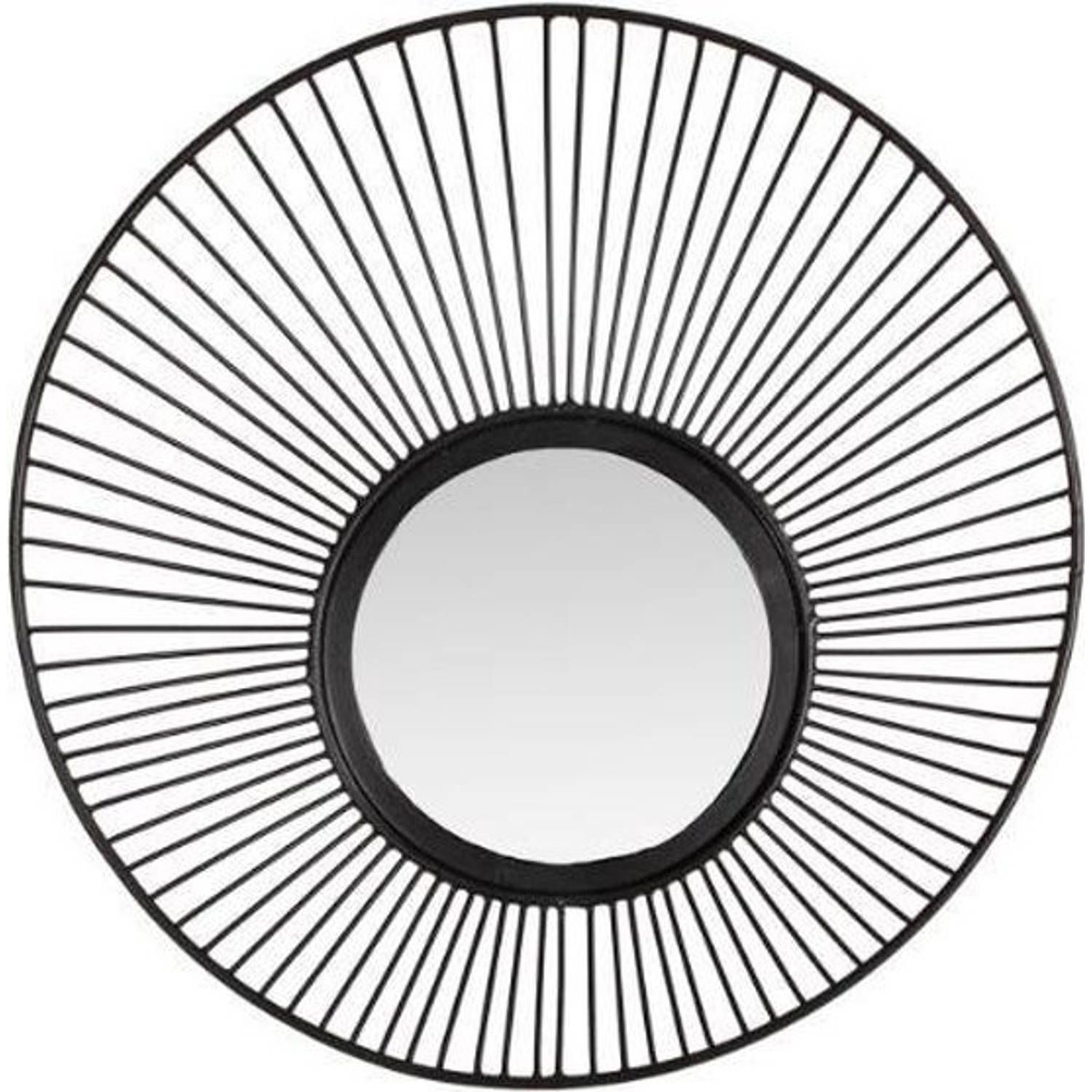 Van Manen Spiegel - Zwart - Metaal - 52 x 9 cm