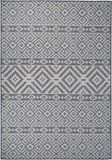 vidaXL Buitenkleed met patroon platgeweven 160x230 cm blauw