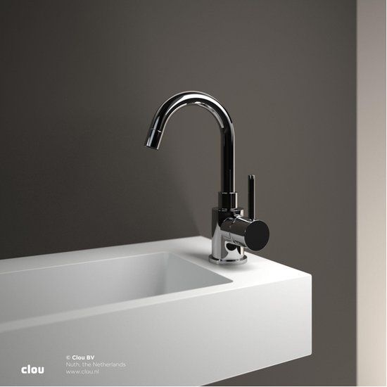 Clou Freddo Fonteinkraan - Chroom - Draaibare Uitloop - 20.5cm