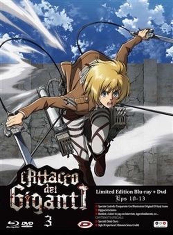 laFeltrinelli L' Attacco dei Giganti #03 (Eps 10-13) (Limited Edition) (Blu-Ray+dvd) Italiaans, Japans