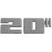 Dectane WIE20CR Wheel Inch embleem 50,8 cm (20 inch) Crystal