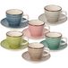 Tognana Porcellane Louise Koffiekopjes Set 6 stuks Meerkleurig Steengoed 0,09L