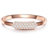 Glanzstücke München Ring Zilver Zirkonia Roségoud Maat 52 Dames