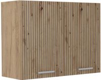 Vicco Glazen keukenkast R-Line, Artisanaal eiken/Goudkleurig Eiken, 80 cm