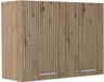 Vicco Glazen keukenkast R-Line, Artisanaal eiken/Goudkleurig Eiken, 80 cm