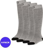 Apollo Skisokken Kind Plain Unisex Grijs 35/38 4-Pack