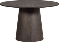 WOOOD Maan Eettafel Rond - Donkerbruin - MDF - 120 cm