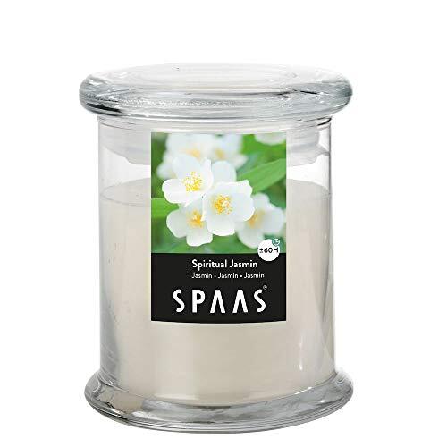 Spaas Geurkaars in huishoudbokaal, ± 60 uur - Spiritual jasmin