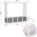 vidaXL Verhoogd bed met trellis en dak lichtgrijs 203 x 40 x 136 cm PP