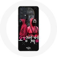 Maniacase Geval voor Samsung Galaxy A32 5G inktvis spel Poster maskers soldaten Koreaanse logo