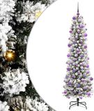 vidaXL Kunstkerstboom Wit 210 cm PVC en Metaal en Plastic