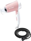 Avizar, Compacte ionische haardroger, 1300 W, snel, wit/roze