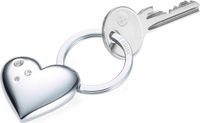 TROIKA SLEUTELHANGER HARTVORM met SWAROVSKI® ELEMENTS - Zilver