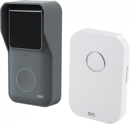 DiO DIOBELL-B01 - Draadloze Slimme Deurbel met Ontvanger - Wifi + 433,92Mhz - Zwart