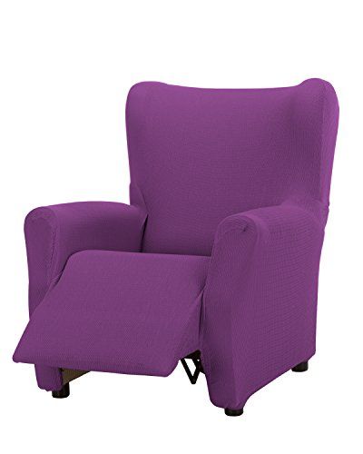 Martina Home Tunez armchair cover, leather RELAX COMPLETA lila (CARDENAL), Purple (Cardenal)