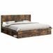 vidaXL Bedframe met opbergruimte en hoofdbord 2 st Bewerkt hout