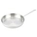 Amazon Basics Braadpan, roestvrij staal, 3-laags, 30 cm, hittebestendig handvat, zilver