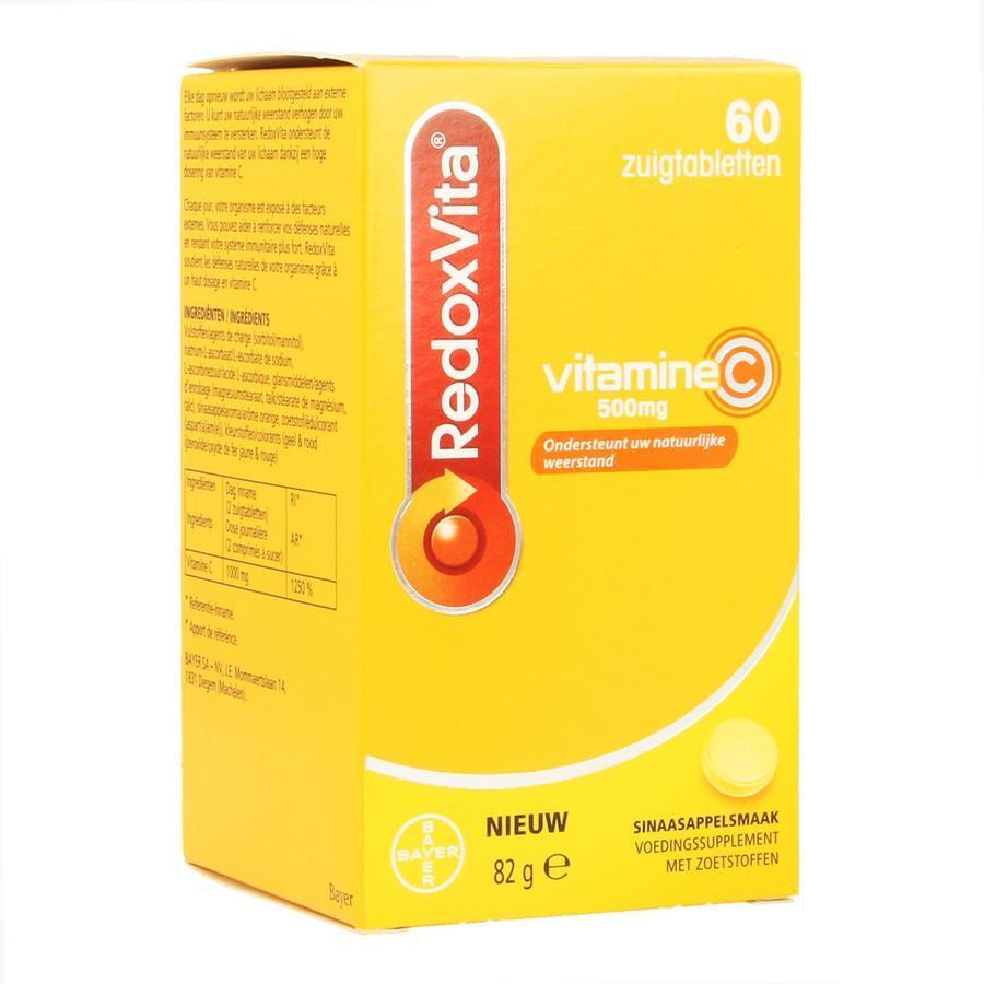 Redoxvita vit C 500mg Zuigtabletten 60 stuks