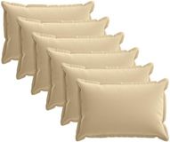 vidaXL - Taie d'oreiller - 6 pièces - BOIS - Beige - 40 x 60 cm - Polyester