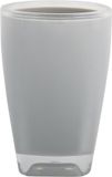 MSV Tahiti Badkamer Beker – Tandenborstelhouder van Acryl – Borstelhouder voor Tandenborstel en Tandpasta – Grijs – 7,5 x 11,5 cm