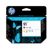 HP 91 Magenta en Gele Printkop