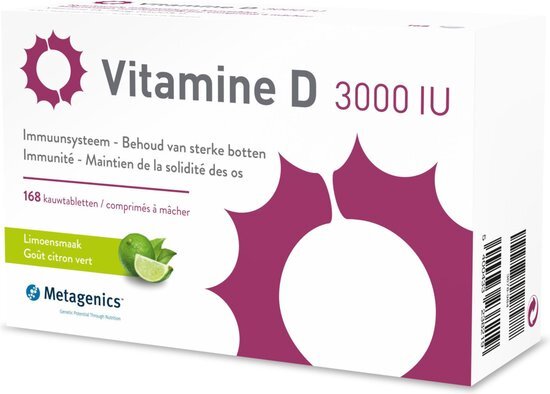 Metagenics Vitamine D 3000 IU Kauwtabletten