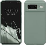 kwmobile telefoonhoesje geschikt voor Google Pixel 8 - Hoesje met siliconen coating - Smartphone case in Regenwashed groen
